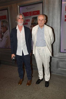 IPA87851933 - Rome, Cinema Quattro Fontane: Preview of the film Marco Bellocchio: The Door to Reality. Pictured: Fabio Lovino and Marco Bellocchio  Copyright: xVincenzoxLandix xVincenzoxLandix 87851933