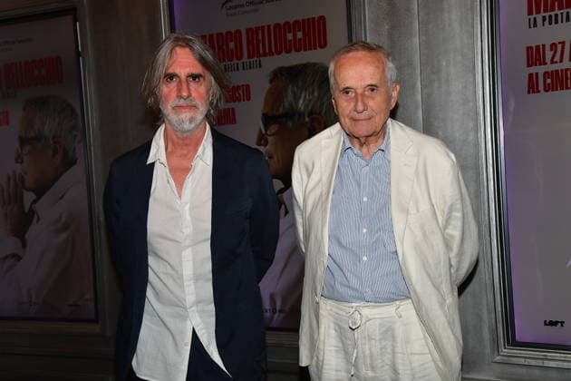 IPA87851945 - Rome, Cinema Quattro Fontane: Preview of the film Marco Bellocchio: The Door to Reality. Pictured: Fabio Lovino and Marco Bellocchio  Copyright: xVincenzoxLandix xVincenzoxLandix 87851945