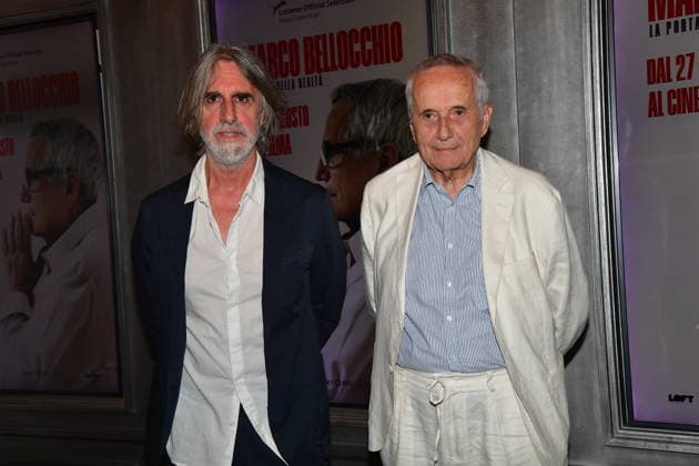 IPA87851947 - Rome, Cinema Quattro Fontane: Preview of the film Marco Bellocchio: The Door to Reality. Pictured: Fabio Lovino and Marco Bellocchio  Copyright: xVincenzoxLandix xVincenzoxLandix 87851947
