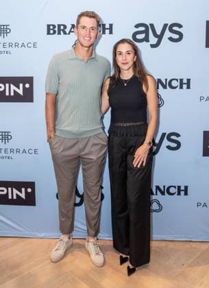 August 27, 2026, Bronx, New York, USA: Martin Damm and Belinda Bencic attend exhibition tournament of table tennis with elite big tennis players and guests during Game. Set. Spin event ahead of US Open Championship at Park Terrace Hotel in New York, NY on August 27, 2026. They were joined by Tomas Martin Etcheverry, Kazuyuki Yokoyama aka Kaz The Kazmanian Devil and Giovanni Mpetshi Perricard Bronx USA - ZUMAr339 20260827_znp_r339_008 Copyright: xLevxRadinx