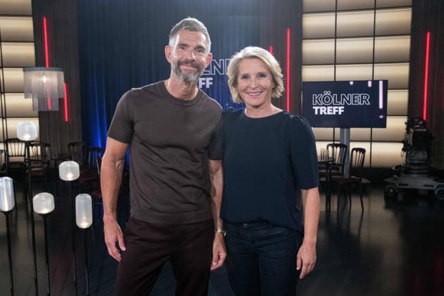 From left: Micky BEISENHERZ, host; Susan LINK, co-host; hosts of the show Koelner Treff on WDR television, August 27, 2026