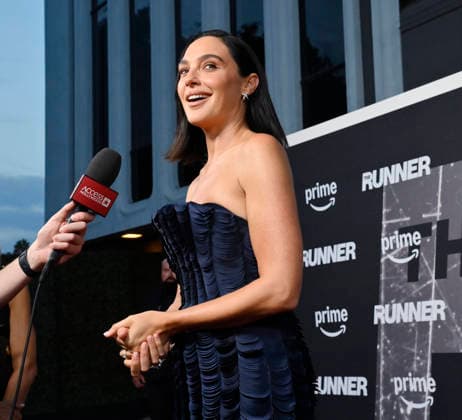 Cast member Gal Gadot attends the premiere of the motion picture thriller The Runner at the Harmony Gold Theater in Los Angeles on Thursday, August 27, 2026. Storyline: A high-powered attorney must race through London to save her abducted son while following cryptic commands from a mysterious caller.  LAP2026082722 JIMxRUYMEN