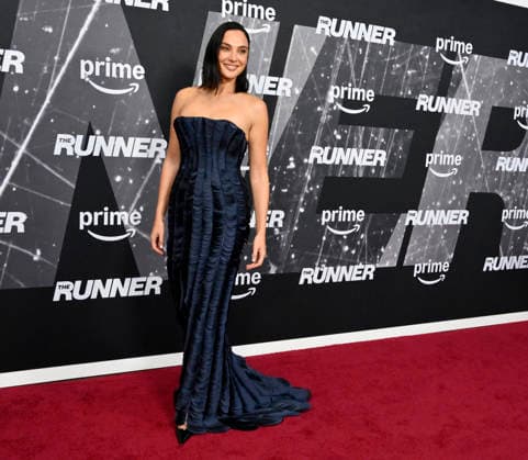 Cast member Gal Gadot attends the premiere of the motion picture thriller The Runner at the Harmony Gold Theater in Los Angeles on Thursday, August 27, 2026. Storyline: A high-powered attorney must race through London to save her abducted son while following cryptic commands from a mysterious caller.  LAP2026082701 JIMxRUYMEN