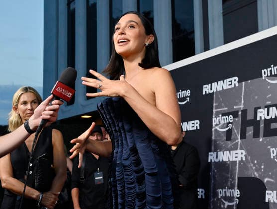 Cast member Gal Gadot attends the premiere of the motion picture thriller The Runner at the Harmony Gold Theater in Los Angeles on Thursday, August 27, 2026. Storyline: A high-powered attorney must race through London to save her abducted son while following cryptic commands from a mysterious caller.  LAP2026082721 JIMxRUYMEN