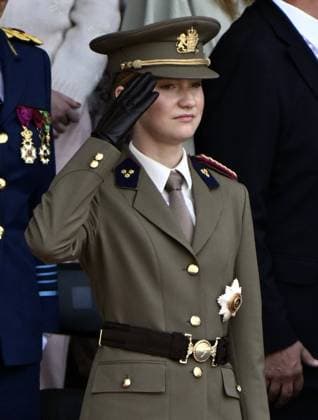 Crown Princess Elisabeth is pictured during the graduation ceremony for cadets at the Royal Military Academy (RMA), in Brussels, on Friday 28 August 2026. Graduates of the 176th Polytechnic Class, the 162nd Class in Social and Military Sciences to which the Prince belongs and various classes of the Special Division are honored during the ceremony.  ERICxLALMAND 184537597