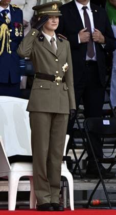 Crown Princess Elisabeth is pictured during the graduation ceremony for cadets at the Royal Military Academy (RMA), in Brussels, on Friday 28 August 2026. Graduates of the 176th Polytechnic Class, the 162nd Class in Social and Military Sciences to which the Prince belongs and various classes of the Special Division are honored during the ceremony.  ERICxLALMAND 184537617