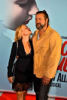 ABB ROMEOJULIA: Dorkas Kiefer and Sascha Hauck as guests on the red carpet at the premiere of the musical *Romeo and Juliet: Love Is Everything* at the Capitol Theater on August 27, 2026, in Düsseldorf, North Rhine-Westphalia, Germany
