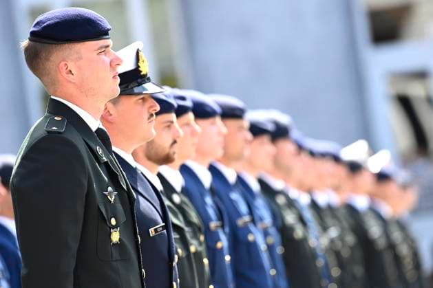 Graduation Ceremony for Final-Year Officer Cadets at the Royal Military Academy 2026 BRUSSELS, BELGIUM - AUGUST 27 : Graduation Ceremony for Final-Year Officer Cadets at the Royal Military Academy. Graduates from the 176th Polytechnic Class, the 162nd Class in Social and Military Sciences to which Prince Gabriel belongs, and various classes from the Special Division were honored during the ceremony on August 27, 2026 in Brussels, Belgium, 27 08 2026 Brussels Belgium  Copyright: xDidierxLebrunx