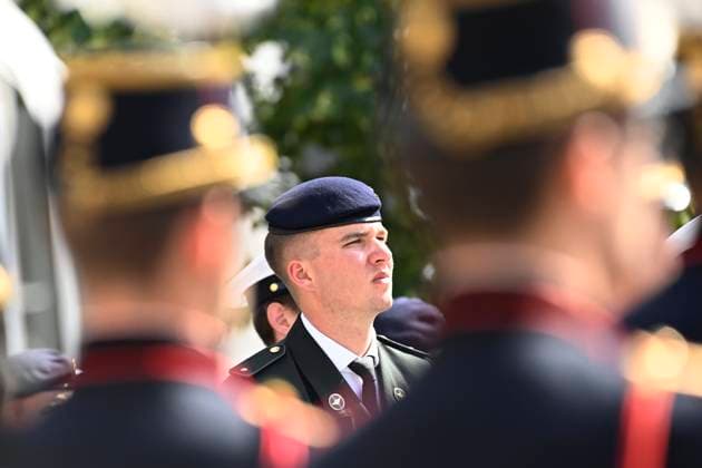 Graduation Ceremony for Final-Year Officer Cadets at the Royal Military Academy 2026 BRUSSELS, BELGIUM - AUGUST 27 : Graduation Ceremony for Final-Year Officer Cadets at the Royal Military Academy. Graduates from the 176th Polytechnic Class, the 162nd Class in Social and Military Sciences to which Prince Gabriel belongs, and various classes from the Special Division were honored during the ceremony on August 27, 2026 in Brussels, Belgium, 27 08 2026 Brussels Belgium  Copyright: xDidierxLebrunx