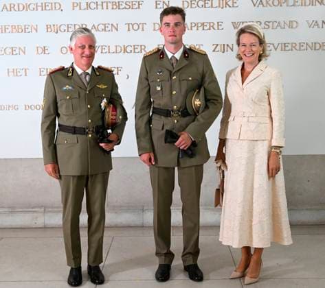 Graduation Ceremony for Final-Year Officer Cadets at the Royal Military Academy 2026 BRUSSELS, BELGIUM - AUGUST 27 : Graduation Ceremony for Final-Year Officer Cadets at the Royal Military Academy. King Philippe, Queen Mathilde attended the graduation ceremony for final-year officer cadets at the Royal Military Academy. Graduates from the 176th Polytechnic Class, the 162nd Class in Social and Military Sciences to which Prince Gabriel belongs, and various classes from the Special Division were honored during the ceremony on August 27, 2026 in Brussels, Belgium, 27 08 2026 Brussels Belgium  Copyright: xDidierxLebrunx