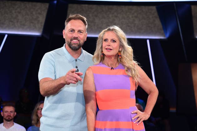 Steven Gaetjen and Barbara Schoeneberger on the NDR Talk Show on August 28, 2026, in Hamburg NDR Talk Show on August 28, 2026, in Hamburg