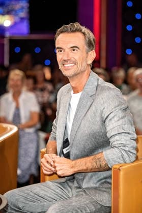 MDR Riverboat host, singer, and actor Florian Silbereisen during the taping of the MDR talk show Riverboat on August 28, 2026, at Mediacity Leipzig 20260828SFL0031