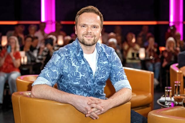 MDR Riverboat ZDF weather anchor Benjamin Stöwe during the taping of the MDR talk show Riverboat on August 28, 2026, at Mediacity Leipzig 20260828SFL0035