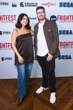 English Premiere Of Hungry on Friday 28 August 2026 Olivia Bernstone, James Nunn attends the media wall for the English Premiere Of Hungry during Tubi Frightfest 2026 on Friday 28 August 2026 at Odeon Luxe Leicester Square, London. ., Credit:Julie Edwards Avalon  Copyright: xJuliexEdwardsx xAvalonx 1128979681