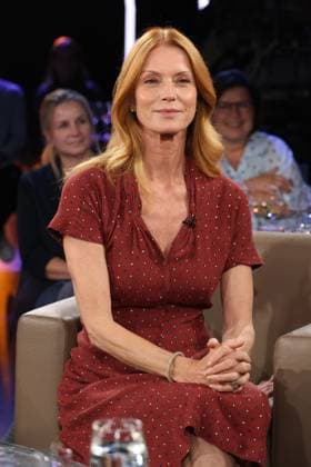 Esther Schweins, actress, guest on the NDR Talk Show on August 28, 2026, on NDR Television’s Channel 3; photo op before the taping on July 3, 2026, at the Hamburg Lokstedt television studio