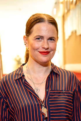 Isabell Polak at the photo op for the annual press conference of the Schlossparktheater on August 26, 2026, in Berlin; annual press conference of Dieter Hallervorden s Schlossparktheater in Berlin