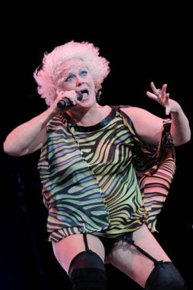 August 28, 2026, Southsea, Hampshire, United Kingdom: Backing vocalist and dancer Amber Martin with American pop rock band Scissor Sisters performing live on stage at Victorious Festival. Southsea United Kingdom - ZUMAs197 20260828_aaa_s197_068 Copyright: xDawnxFletcher-Parkx