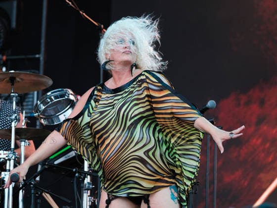 August 28, 2026, Southsea, Hampshire, United Kingdom: Backing vocalist and dancer Amber Martin with American pop rock band Scissor Sisters performing live on stage at Victorious Festival. Southsea United Kingdom - ZUMAs197 20260828_aaa_s197_090 Copyright: xDawnxFletcher-Parkx