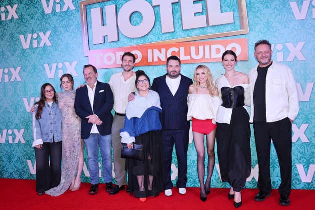 Hotel Todo Incluido Red Carpet Premiere Jose Eduardo Derbez, Sofia Castro, Harold Azuara, Ricardo Fastlich, Regina Pavon, Maria Jose de la Cruz, Miguel Brocca attend the red carpet premiere of the ViX original TV series Hotel Todo Incluido at Antara Polanco on August 27, 2026 in Mexico City, Mexico. (Photo by Yamak Perea Eyepix Group) Copyright: xYamakxPerea xEyepixxGroupx YP_27082026_196485