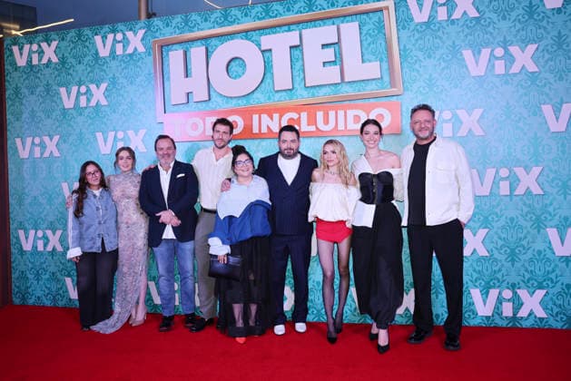 Hotel Todo Incluido Red Carpet Premiere Jose Eduardo Derbez, Sofia Castro, Harold Azuara, Ricardo Fastlich, Regina Pavon, Maria Jose de la Cruz, Miguel Brocca attend the red carpet premiere of the ViX original TV series Hotel Todo Incluido at Antara Polanco on August 27, 2026 in Mexico City, Mexico. (Photo by Yamak Perea Eyepix Group) Copyright: xYamakxPerea xEyepixxGroupx YP_27082026_196484