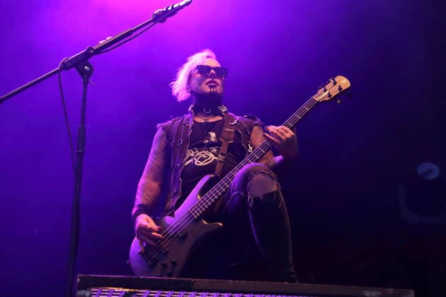 Raul Sanchez of the band Hell Boulevard as the opening act for Mono Inc. at an open-air concert at the Waschhaus in Potsdam, August 28, 2026 Hell Boulevard Concert Potsdam