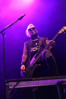 Raul Sanchez of the band Hell Boulevard as the opening act for Mono Inc. at an open-air concert at the Waschhaus in Potsdam, August 28, 2026 Hell Boulevard Concert Potsdam