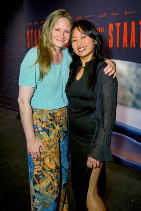 Julia Jentsch and Chen Emilie Yan at the premiere of the film *Staatsschutz* at Cinenova in Cologne, August 28, 2026 Foto:xC.xAdolph xFuturexImagex staatsschutz_6707