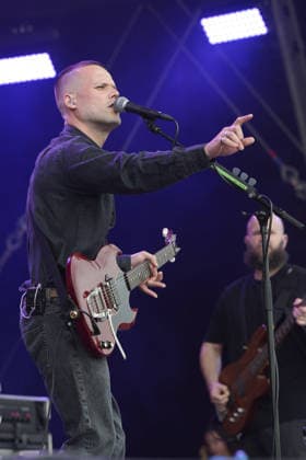 White Lies performs on stage at the Big Feastival Day 1 2026 held at the Alex James Farm Featuring: White Lies Where: Kingham, United Kingdom When: 28 Aug 2026 Credit: Alan West Cover Images EDITORIAL USE ONLY. NOT FOR USE BY NEWSPAPERS BASED IN THE UK. Copyright: xAlanxDxWestx coverimg55954507