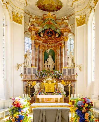 29-08-2026 Wedding of Countess Marie-Therese von Waldburg zu Zeil und Trauchburg with Prince Philipp von Oettingen-Wallerstein in the St. Verena Church in Bad Wurzach. Â  Copyright: xPPEx