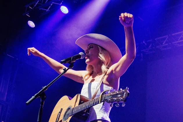 August 28, 2026, Edmonton, Alberta, Canada: Canadian Country Music Artist Julia Vos performs at First Boots and Hearts West Country Music Festival..Julia Vos became the first artist to perform at Boots and Hearts West in Edmonton. She had released her latest single Cigarette Sundays at midnight before performing it for the first time live at Boots and Hearts. Edmonton Canada - ZUMAs197 20260828_aaa_s197_318 Copyright: xRonxPalmerx