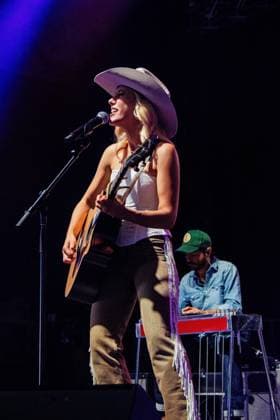 August 28, 2026, Edmonton, Alberta, Canada: Canadian Country Music Artist Julia Vos performs at First Boots and Hearts West Country Music Festival..Julia Vos became the first artist to perform at Boots and Hearts West in Edmonton. She had released her latest single Cigarette Sundays at midnight before performing it for the first time live at Boots and Hearts. Edmonton Canada - ZUMAs197 20260828_aaa_s197_326 Copyright: xRonxPalmerx