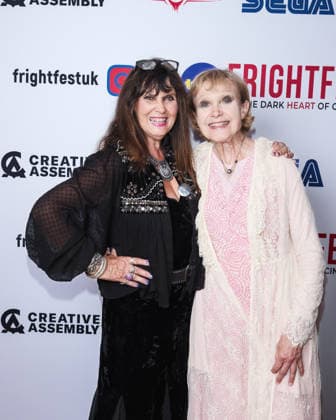 Hammer Legends on Saturday 29 August 2026 Caroline Munroe, Madeline Smith photographed at the media wall for the Hammer Legends during Tubi Frightfest 2026 on Saturday 29 August 2026 at Odeon Luxe Leicester Square, London. ., Credit:Julie Edwards Avalon  Copyright: xJuliexEdwardsx xAvalonx 1129163130