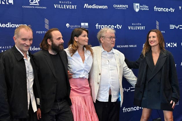 Closing Red Carpet - 19th Angouleme French-Speaking Film Festival FC Fanny Sidney, Vincent Macaigne, Laetitia Casta, Elodie Batard Gaultier, Camille Cottin, Thibault de Montalembert and Nicolas Maury attend the Closing Red Carpet at the 19th Angouleme French-Speaking Film Festival on August 29, 2026 in Angouleme, France. Photo by Franck Castel ABACAPRESS.COM Angouleme  Copyright: xCastelxFranck ABACAx
