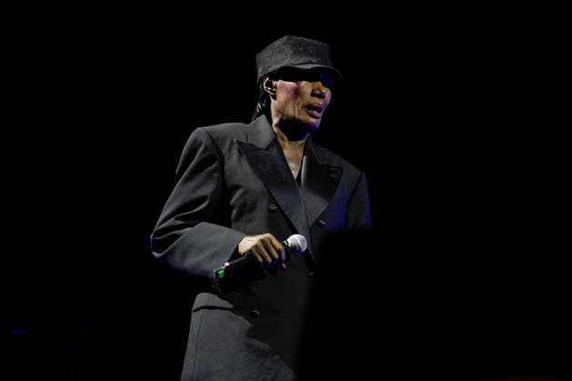 MEO KALORAMA 2026 Grace Jones performing at Palco Sagres on first day of MEO Kalorama, at Parque da Bela Vista, in Lisbon, Portugal, this Friday 28. (Photo: Bruno de Carvalho Brazil Photo Press) Lisboa Parque da Bela Vista Lisboa Portugal Copyright: xBrunoxdexCarvalhox