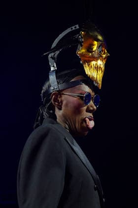 MEO KALORAMA 2026 Grace Jones performing at Palco Sagres on first day of MEO Kalorama, at Parque da Bela Vista, in Lisbon, Portugal, this Friday 28. (Photo: Bruno de Carvalho Brazil Photo Press) Lisboa Parque da Bela Vista Lisboa Portugal Copyright: xBrunoxdexCarvalhox