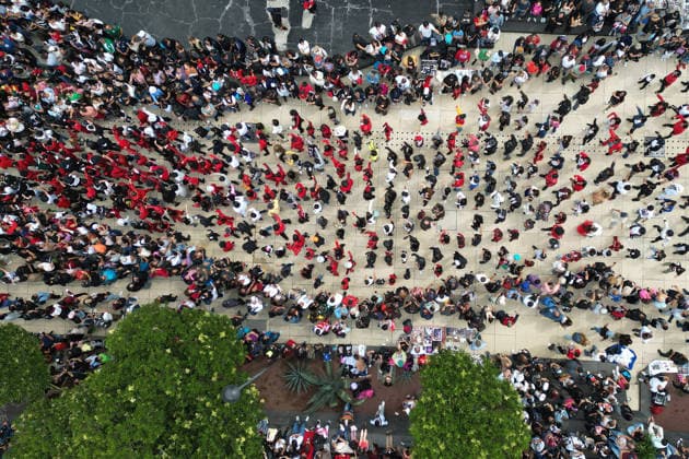 ?Massive Michael Jackson Thriller Dance Tribute MEXICO CITY, MEXICO - AUGUST 29: Fans of Michael Jackson take part in a massive Thriller dance tribute, at the Monument to the Revolution, in Mexico City, Mexico on August 29, 2026. ?Hundreds of fans gathered dressed as the legendary American singer, known as the King of Pop, to perform the iconic choreography and celebrate what would have been his 68th birthday. Daniel Cardenas Anadolu Mexico City Mexico. Editorial use only. Please get in touch for any other usage.  Copyright: x2026xAnadoluxDanielxCardenasx