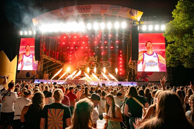 The German band SDP performing at the Superbloom Festival in Munich s Olympic Park on August 29, 2026, Munich Olympic Park, Bavaria, Germany