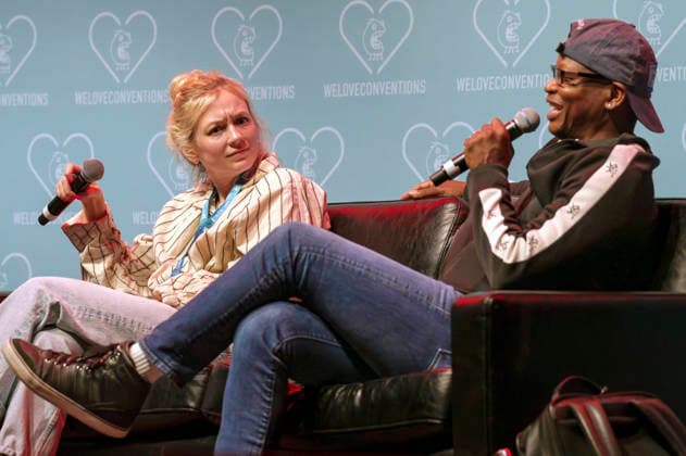Emily Kinney and Lawrence Gilliard Jr. at the German Walker Con 2026 at the Turbinenhalle in Oberhausen, August 29, 2026 Foto:xN.xKolinzx xFuturexImagex walker_con_6846