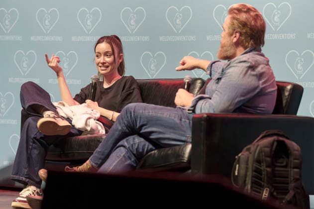 Christian Serratos and Josh McDermitt at the German Walker Con 2026 at the Turbinenhalle in Oberhausen, August 29, 2026 Foto:xN.xKolinzx xFuturexImagex walker_con_6859