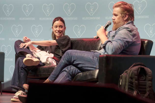 Christian Serratos and Josh McDermitt at the German Walker Con 2026 at the Turbinenhalle in Oberhausen, August 29, 2026 Foto:xN.xKolinzx xFuturexImagex walker_con_6860