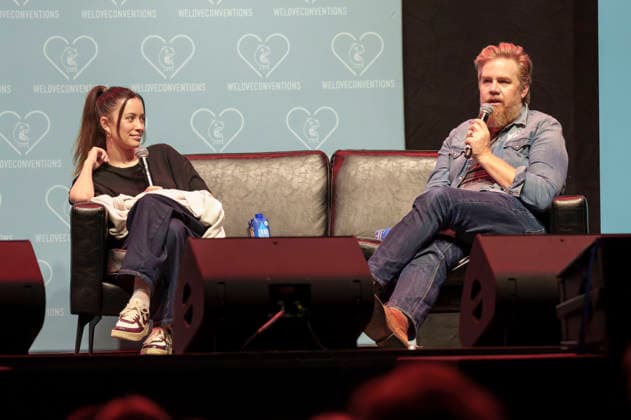 Christian Serratos and Josh McDermitt at the German Walker Con 2026 at the Turbinenhalle in Oberhausen, August 29, 2026 Foto:xN.xKolinzx xFuturexImagex walker_con_6863