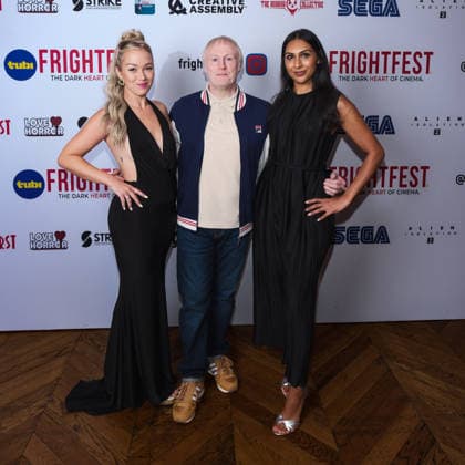 London Preview Of Synthesized on Saturday 29 August 2026 Hannah Traylen, Chris Green, Kiran Landa attends the media wall for the London Preview Of Synthesized during Tubi Frightfest 2026 on Saturday 29 August 2026 at Odeon Luxe Leicester Square, London. ., Credit:Julie Edwards Avalon  Copyright: xJuliexEdwardsx xAvalonx 1129258049