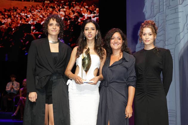 Ava Baya, Hanaël El Yousfi, Gabrielle Cohen, and Melissa Guers received the Valois Audience Award at the closing ceremony of the 19th edition of the Angoulême Francophone Film Festival, France, August 29, 2026 Coadic Guirec Bestimage Closing ceremony at the 19th edition of the Francophone Film Festival in Angoulême, France, August 29, 2026 Angoulême, France Copyright: xCOADICxGUIRECx xBESTIMAGExCOADICxGUIRECx xBESTIMAGEx