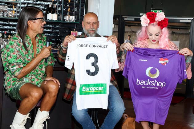 ABB HERZKICKEN Jorge Gonzalez, Holger Stanislawski, Belle La Donna Press conference for the Kicken mit Herz charity event at Restaurant Karo Paul im Bunker, Feldstrasse 27, AUGUST 2026, in Hamburg, Hamburg, Germany