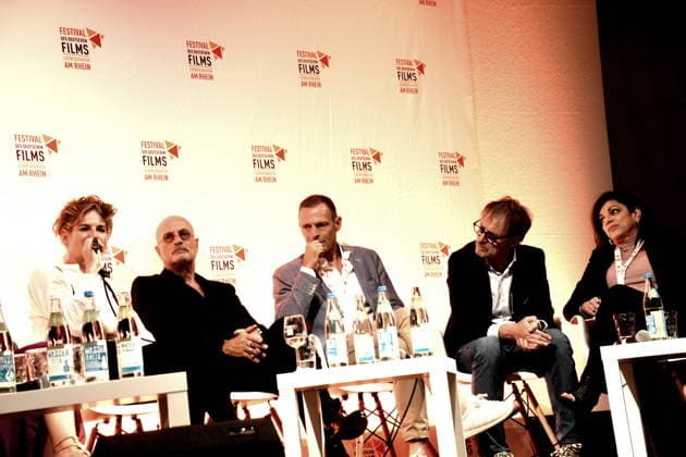 Film Discussion, Film Block 10: Bibiana Beglau (actress), Christian Berkel (actor), Michael Zechbauer (co-producer), Marcus O. Rosenmüller (director), Dr. Alice Brauner (writer and producer), Ludwigshafen, August 29, 2026, on the banks of the Rhine, 22nd German Film Festival 2026. Photo: Ludwigshafen