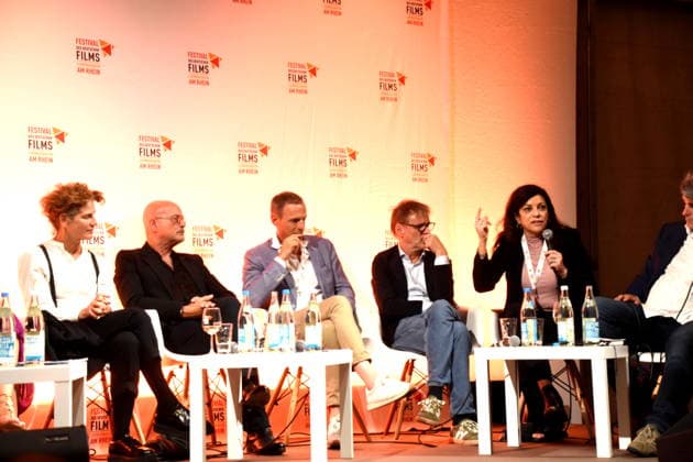 Film Discussion: Film Block 10 Bibiana Beglau (actress), Christian Berkel (actor), Michael Zechbauer (co-producer), Marcus O. Rosenmüller (director), Dr. Alice Brauner (writer and producer), Ludwigshafen, August 29, 2026, on the banks of the Rhine, 22nd German Film Festival 2026. Photo: Ludwigshafen