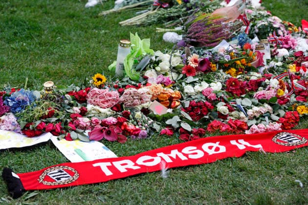 King Harald V has died in Tromsø on August 30, 2026. Flowers at Tromsø Cathedral in memory of King Harald. Photo by Rune Stoltz Bertinussen, NTB, Tromsø, Norway. 3rc0ZbMs UU EDITORIAL USE ONLY Ref BNC3rc0ZbMs UU jpg  Copyright: xRunexStoltzxBertinussenx xNTBx