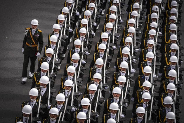 Ankara marks 104th anniversary of Victory Day with ceremonial march ANKARA, TURKIYE - AUGUST 30: Military personnel and ceremonial units participate in a traditional Victory Day parade march from the Grand National Assembly of Turkiye (TBMM) to the First Parliament building in Ulus to mark the 104th anniversary of August 30 Victory Day in Ankara, Turkiye, on August 30, 2026. Citizens gathered along the parade route waving national flags to celebrate the historic military triumph. Metin Aktas Anadolu Ankara Turkey. Editorial use only. Please get in touch for any other usage.  Copyright: x2026xAnadoluxMetinxAktasx
