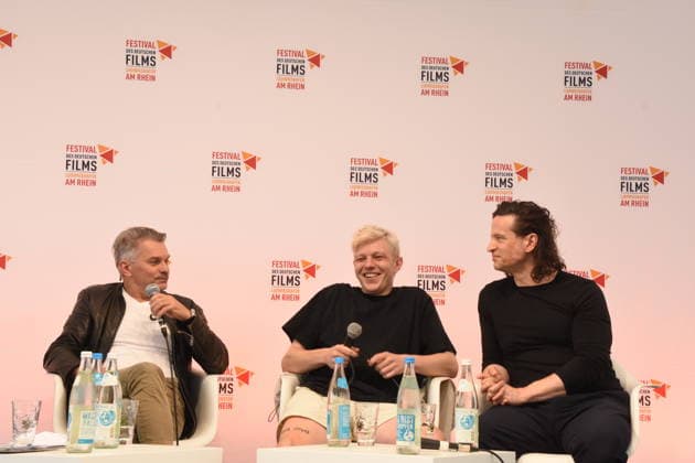 Film Discussion: Adams Acht by Ivo Alexander Beck; Producer: Leonard Kunz; Actors: Karim and Sebastian Elias; Composer: Ludwigshafen, August 30, 2026, on the banks of the Rhine, 22nd German Film Festival 2026; Photo: Ludwigshafen