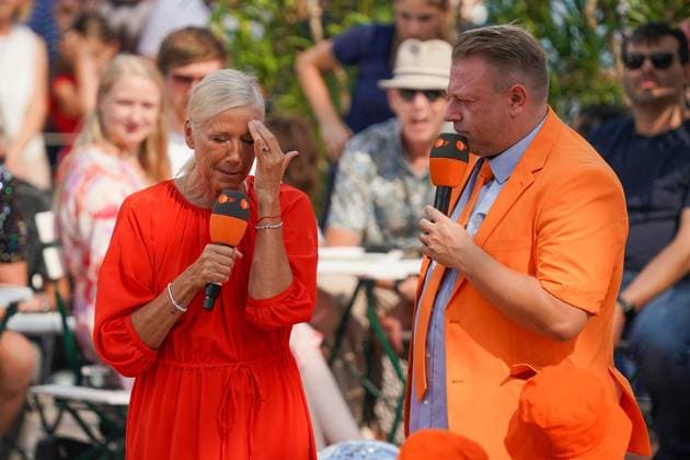 ZDF Fernsehgarten 2026: Andrea Kiwi Kiewel on ZDF Fernsehgarten with the theme Schlager Party on August 30, 2026, in Mainz, Mainz, ZDF Fernsehgarten, Rhineland-Palatinate